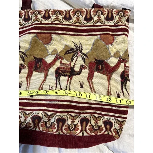 TET Turkish Tapestry‎ Shoulder Bag Purse Tote Camel Design Handles Boho Hippie - Picture 5 of 12